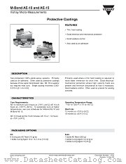 M-BOND AE-10 AND AE-15 datasheet pdf Vishay