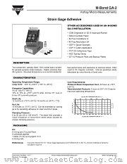 M-BOND GA-2 datasheet pdf Vishay