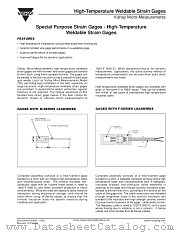 HIGH-TEMPERATURE WELDABLE STRAIN GAGES datasheet pdf Vishay
