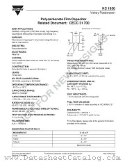 KC1850 datasheet pdf Vishay