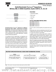M39003/01/03/06/09 -STYLES CSR13, 21, 23 datasheet pdf Vishay