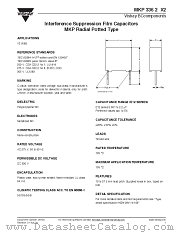 MKP 336 2 X2 datasheet pdf Vishay