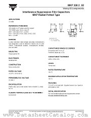 MKP 338 2 X2 datasheet pdf Vishay