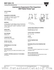 MKP 338 6 Y2 datasheet pdf Vishay