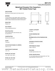 MKT 373 datasheet pdf Vishay