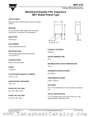 MKT 470 datasheet pdf Vishay