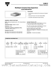 VJ0612 (LOW INDUCTANCE) datasheet pdf Vishay