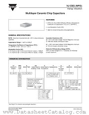 C0G (NPO) DIELECTRIC datasheet pdf Vishay