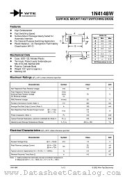 1N4148W-T3 datasheet pdf Won-Top Electronics