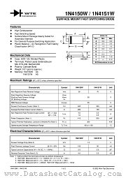 1N4151W-T3 datasheet pdf Won-Top Electronics