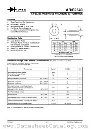 AR2540 datasheet pdf Won-Top Electronics