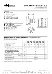 B80C1500 datasheet pdf Won-Top Electronics