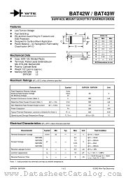 BAT43W-T3 datasheet pdf Won-Top Electronics