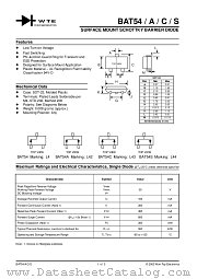 BAT54A-T3 datasheet pdf Won-Top Electronics