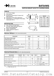 BAT54WS-T1 datasheet pdf Won-Top Electronics