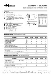 BAV21W-T3 datasheet pdf Won-Top Electronics