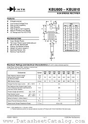 KBU808 datasheet pdf Won-Top Electronics