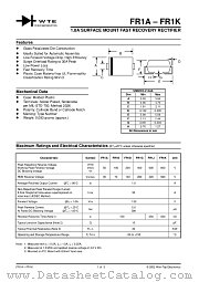 FR1D-T1 datasheet pdf Won-Top Electronics