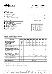 FR605-T3 datasheet pdf Won-Top Electronics