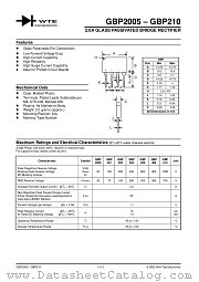 GBP206 datasheet pdf Won-Top Electronics