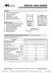KBPC5000GS datasheet pdf Won-Top Electronics
