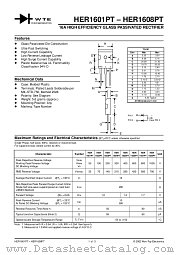 HER1606PT datasheet pdf Won-Top Electronics