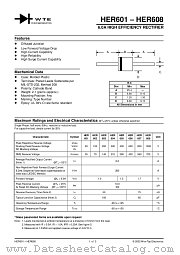 HER606-T3 datasheet pdf Won-Top Electronics