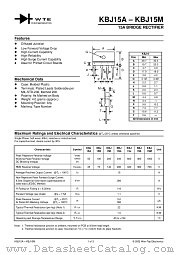 KBJ15M datasheet pdf Won-Top Electronics