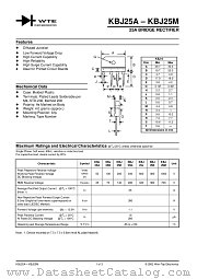 KBJ25D datasheet pdf Won-Top Electronics