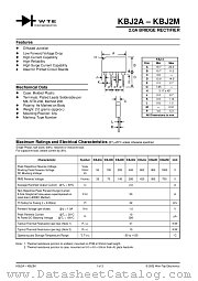 KBJ2G datasheet pdf Won-Top Electronics