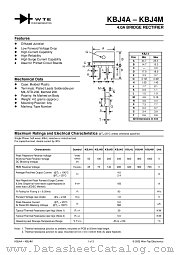 KBJ4M datasheet pdf Won-Top Electronics