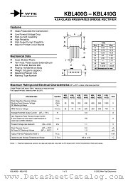 KBL400G datasheet pdf Won-Top Electronics