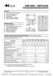 KBP151G datasheet pdf Won-Top Electronics
