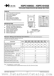 KBPC1004GS datasheet pdf Won-Top Electronics