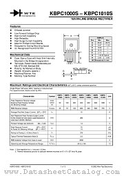 KBPC1002S datasheet pdf Won-Top Electronics