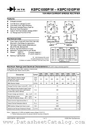 KBPC1010PW datasheet pdf Won-Top Electronics