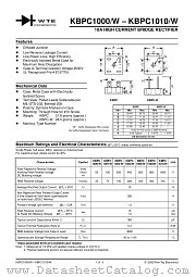 KBPC1004W datasheet pdf Won-Top Electronics