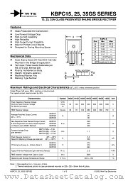 KBPC1500GS datasheet pdf Won-Top Electronics