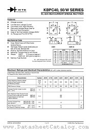 KBPC4010 datasheet pdf Won-Top Electronics