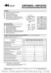 KBPC804G datasheet pdf Won-Top Electronics