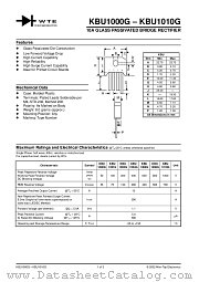 KBU1008G datasheet pdf Won-Top Electronics