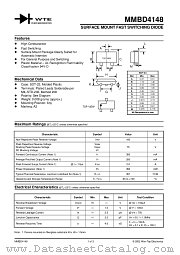 MMBD4148-T3 datasheet pdf Won-Top Electronics
