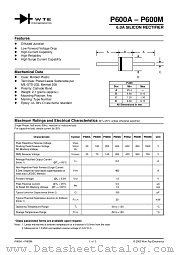 P600D-T3 datasheet pdf Won-Top Electronics