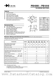 PB1006 datasheet pdf Won-Top Electronics