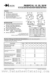 RKBPC1010W datasheet pdf Won-Top Electronics