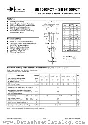 SB1030FCT datasheet pdf Won-Top Electronics
