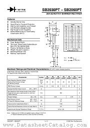 SB2050PT datasheet pdf Won-Top Electronics