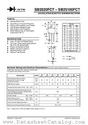 SB2530FCT datasheet pdf Won-Top Electronics