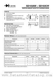 SD103BW-T3 datasheet pdf Won-Top Electronics