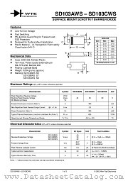 SD103BWS-T3 datasheet pdf Won-Top Electronics